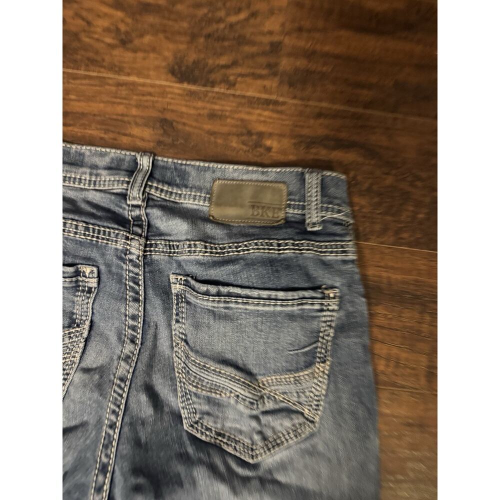 BKE Alec Jeans Mens 30R* Straight Leg Buckle Faded Medium Wash Denim Casual - Picture 4 of 9